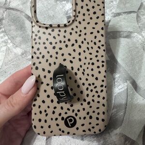 Loopy iPhone 15 pro max Mocha Dot Phone Case